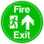 Fire Exit with Up Arrow Floor Sticker