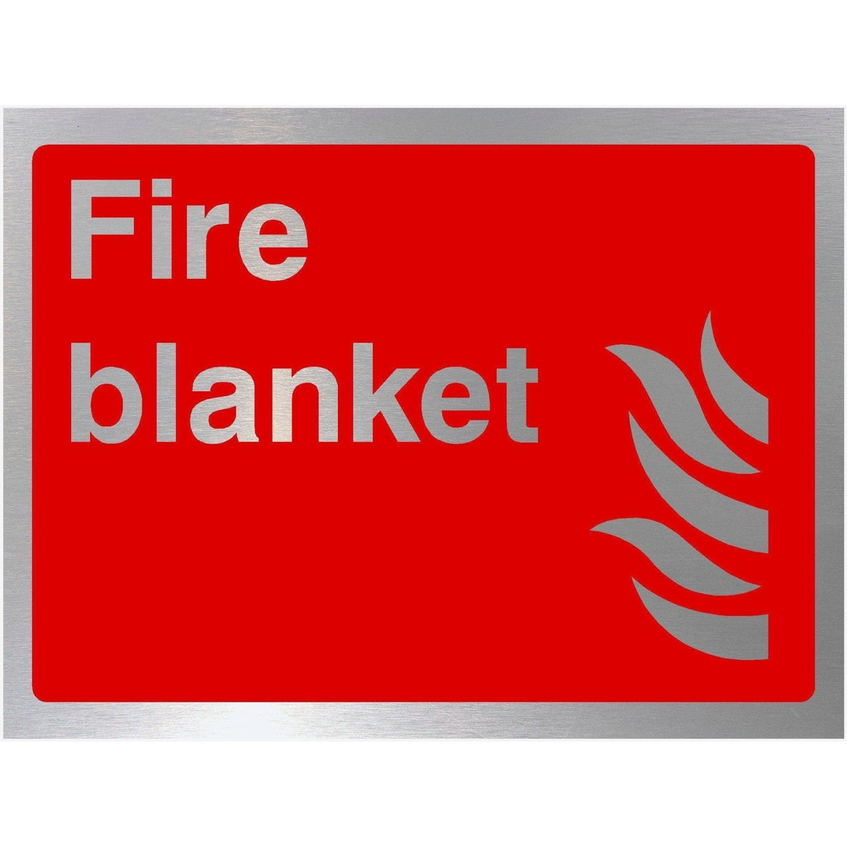 Fire Extinguisher Fire Blanket Landscape in Brushed Silver