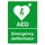 First Aid AED Emergency Defibrillator Sign