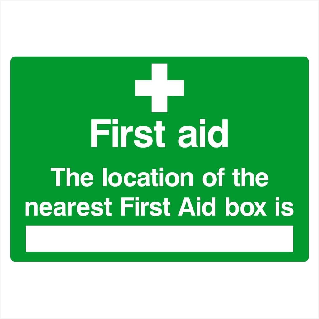 First Aid Box Locator Sign