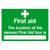 First Aid Box Locator Sign