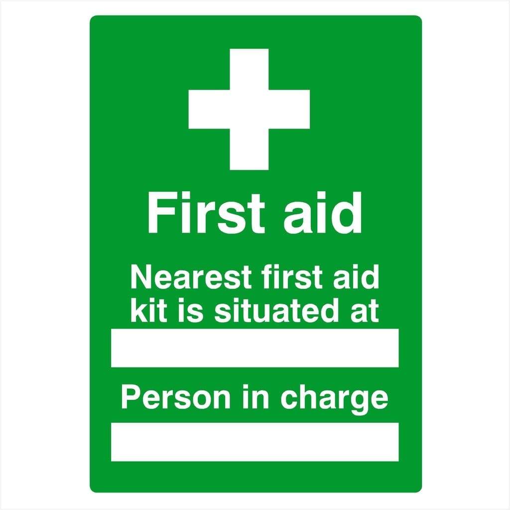 First Aid Kit Situated Sign