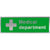 First Aid Medical Department Brushed Silver Sign