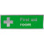 First Aid Room Sign Brushed Silver