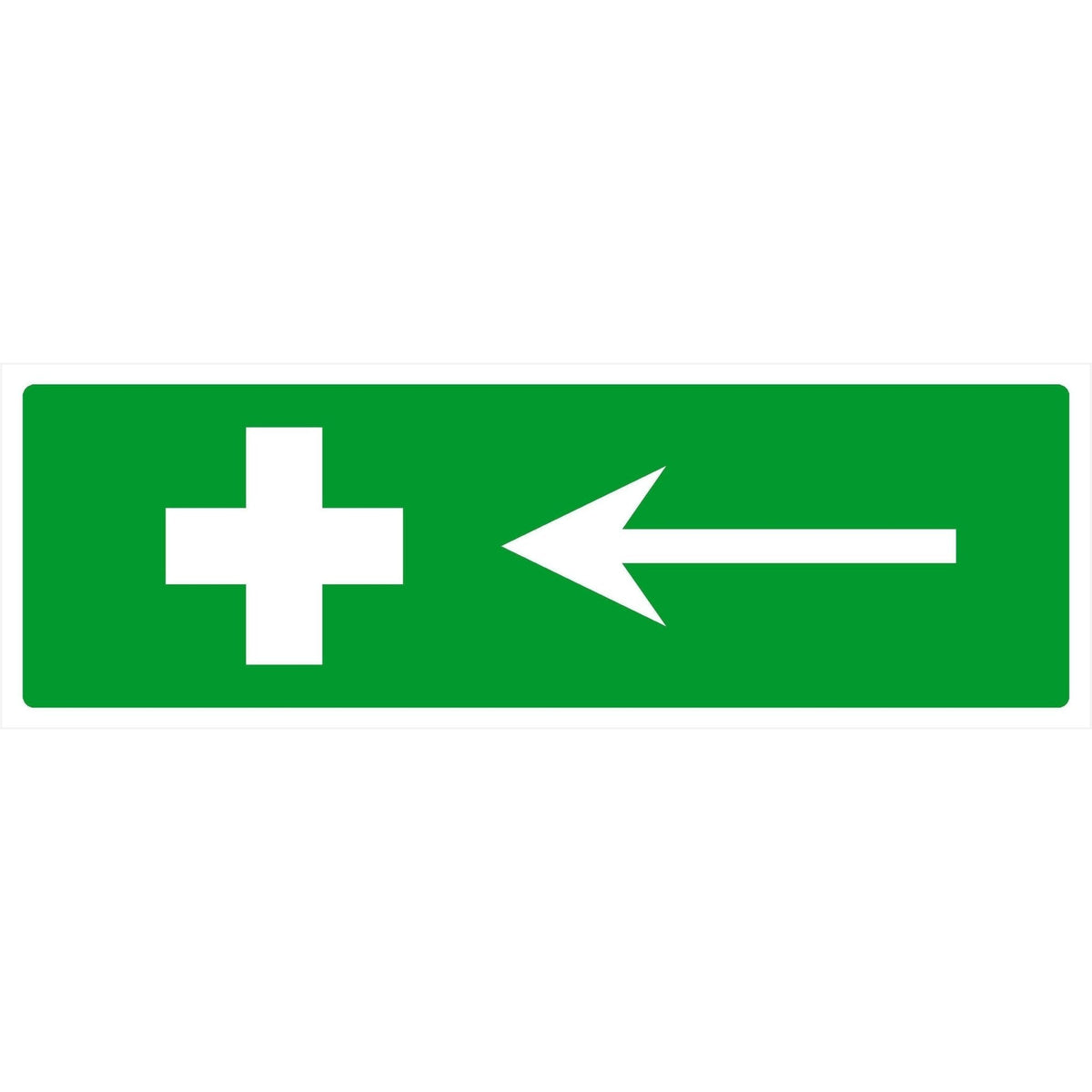 First Aid Sign Left Direction Arrow