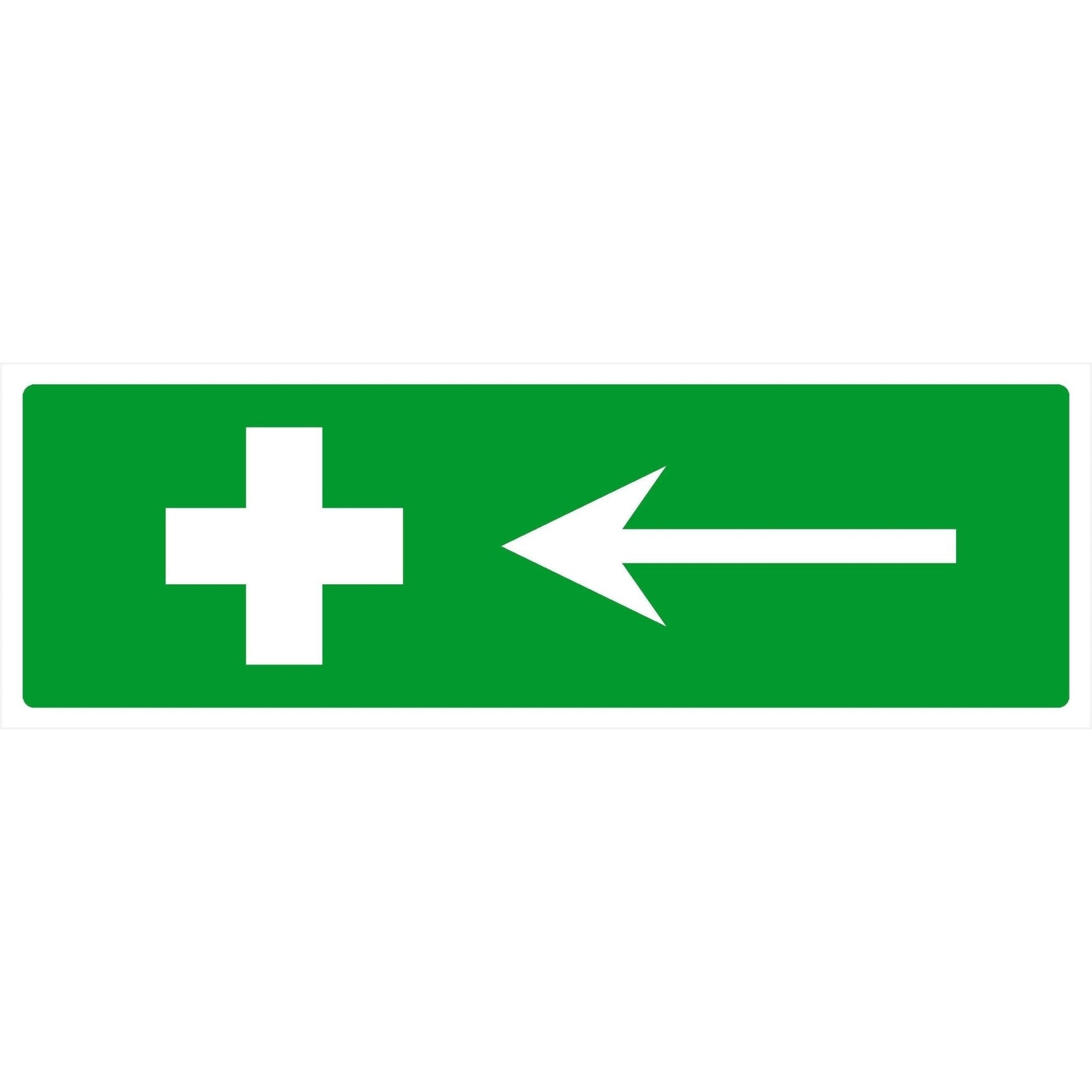 First Aid Sign Left Direction Arrow