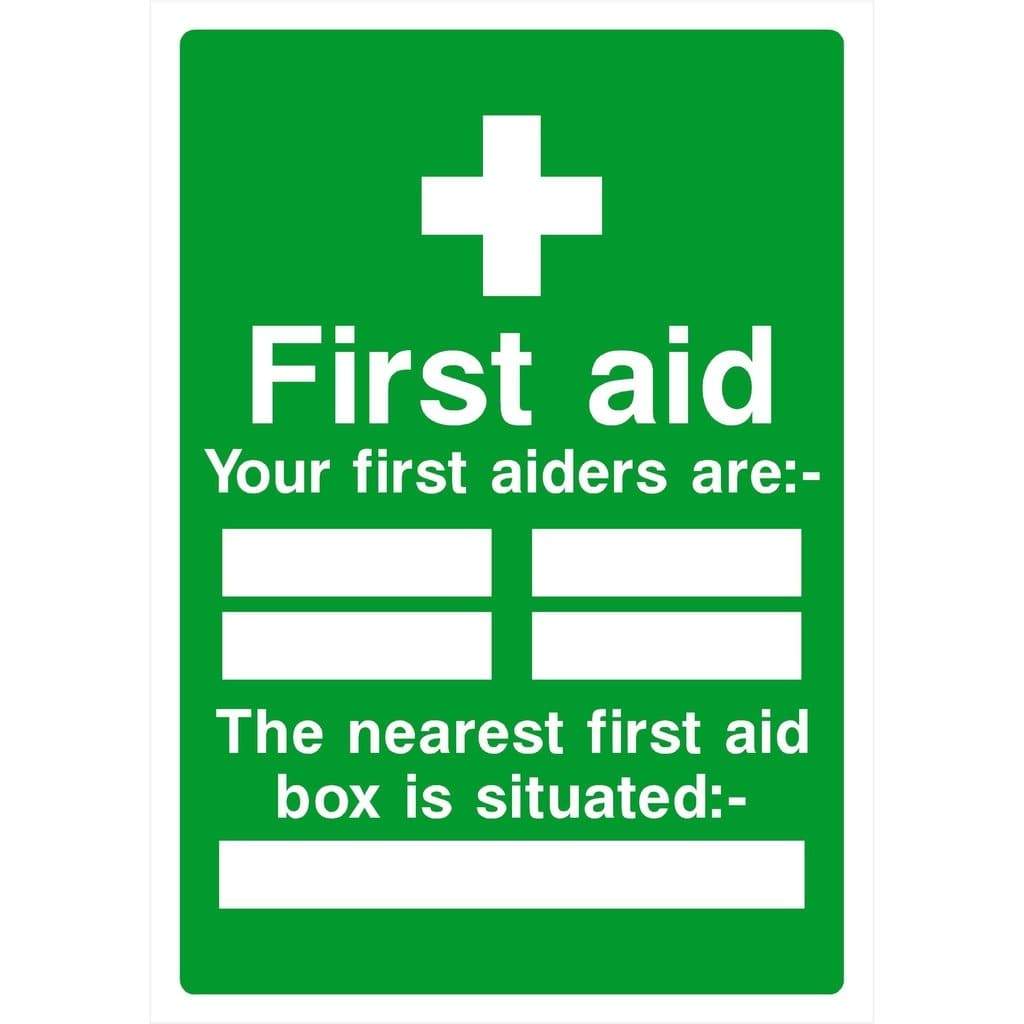 First Aiders First Aid Box Sign