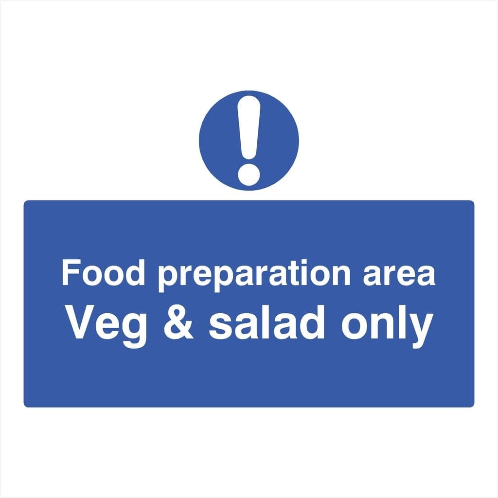 Food Preparation Veg And Salad Sign