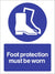 Foot Protection Must Be Worn Sign