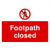 Footpath Closed Access Sign