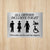 Gender Inclusive Toilet Landscape Sign Brushed Aluminium Silver