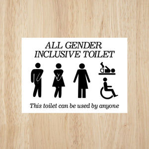 Gender Inclusive Toilet Sign