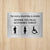 Gender Neutral Accessible Toilet Comic Landscape Sign Brushed Aluminium Silver