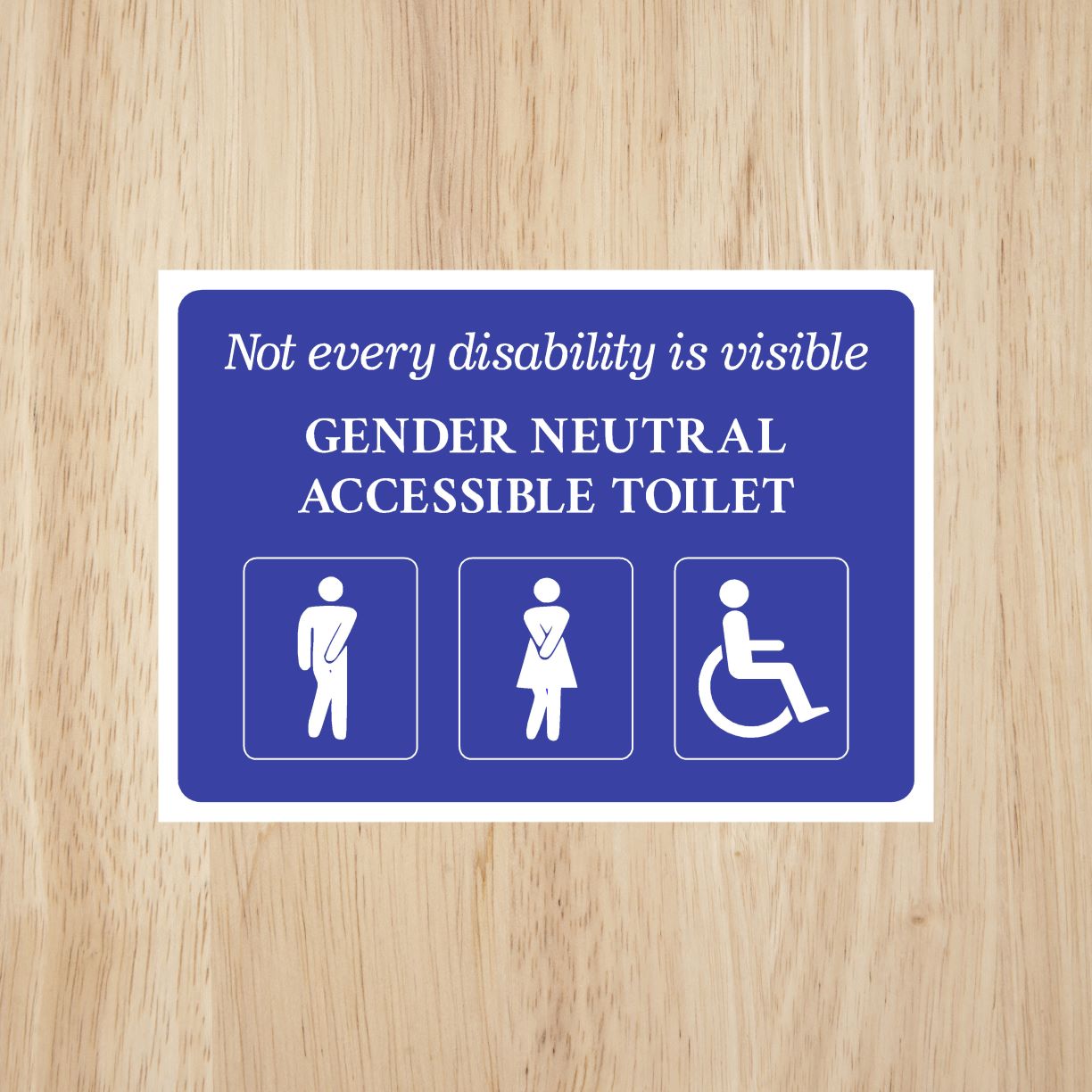 Gender Neutral Accessible Toilet Sign