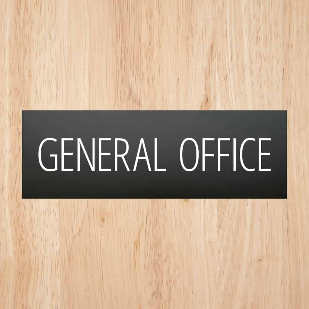 General Office Sign Midnight Black Landscape