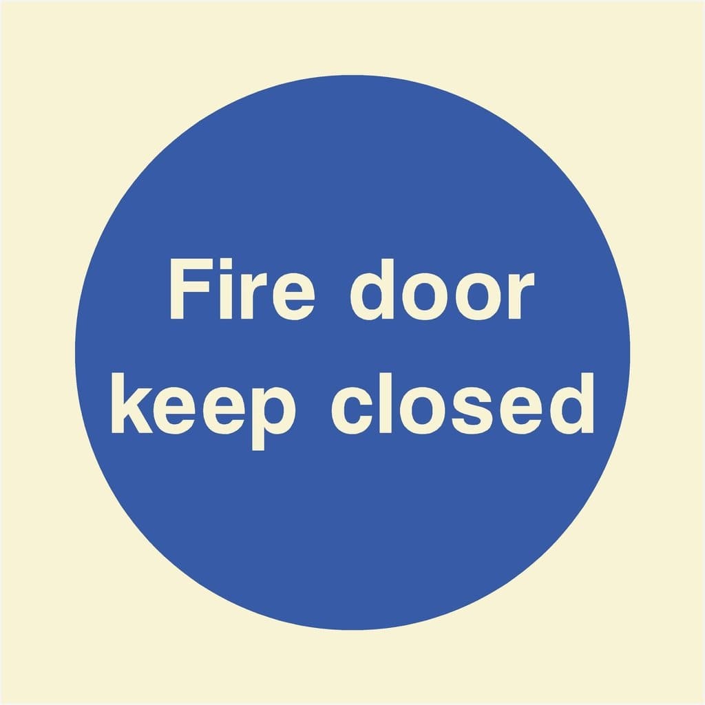 Glow Fire Door Keep Closed Sign