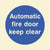 Glow In The Dark Automatic Fire Door Keep Clear Sign