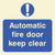 Glow In The Dark Automatic Fire Door Keep Clear Sign Sq