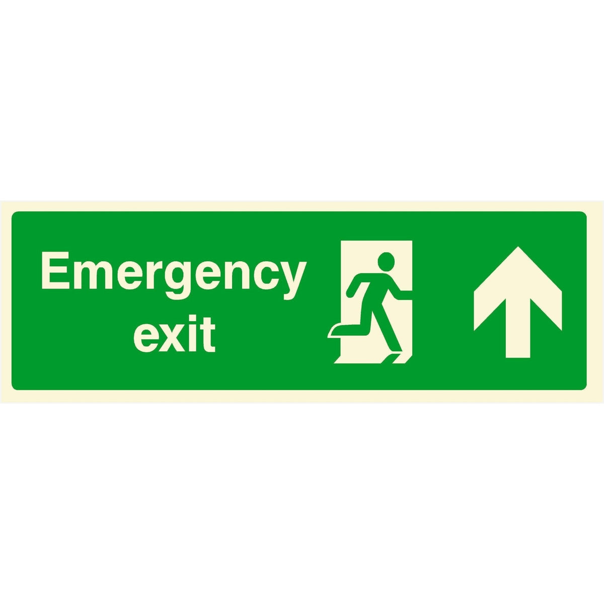 Glow In The Dark Emergency Exit Sign Up Arrow