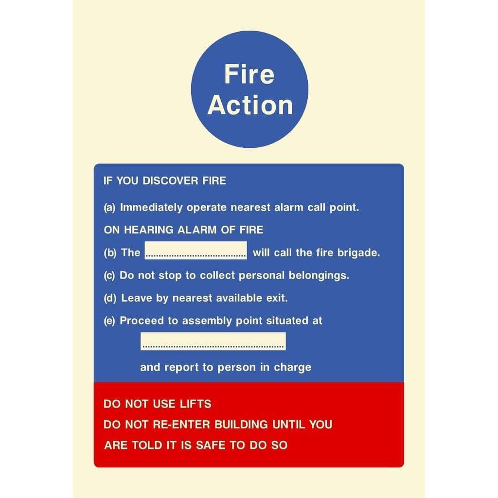 Glow In The Dark Fire Action Discover A Fire Lifts Sign