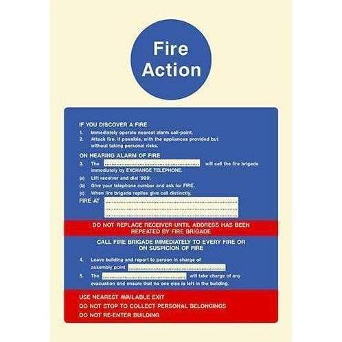 Glow In The Dark Fire Action Discover A Fire Procedure Sign