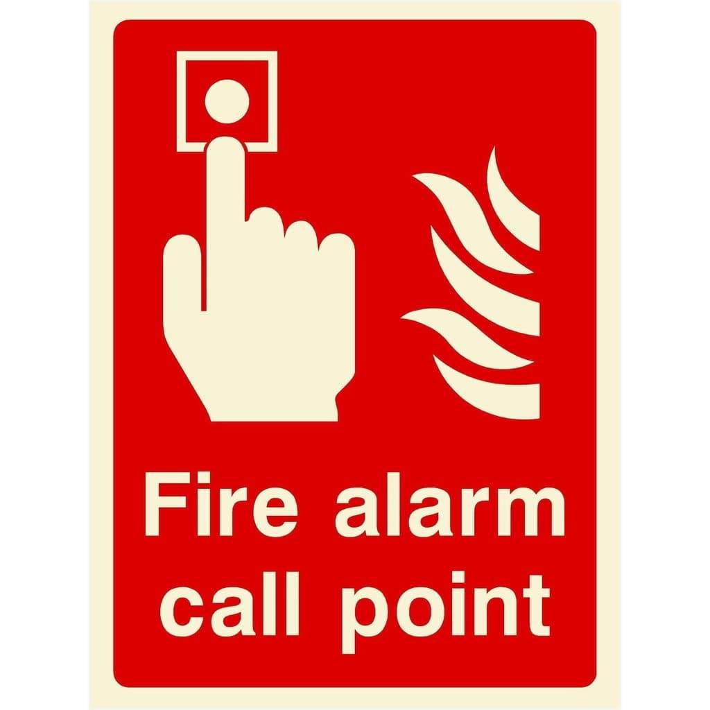 Glow In The Dark Fire Alarm Call Point Sign