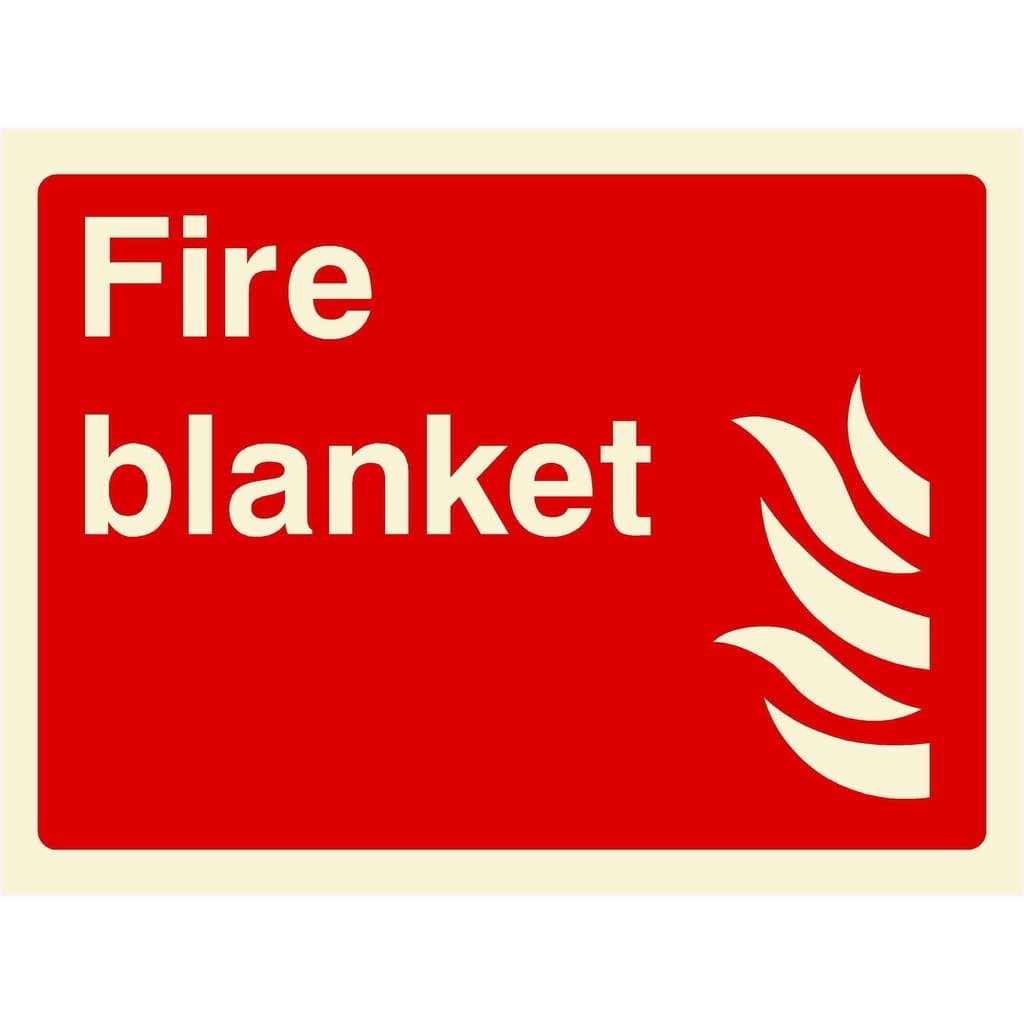 Glow In The Dark Fire Blanket Fire Extinguisher Sign