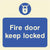 Glow In The Dark Fire Door Keep Locked Sign