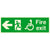 Glow In The Dark Fire Exit Disabled Sign Left Arrow