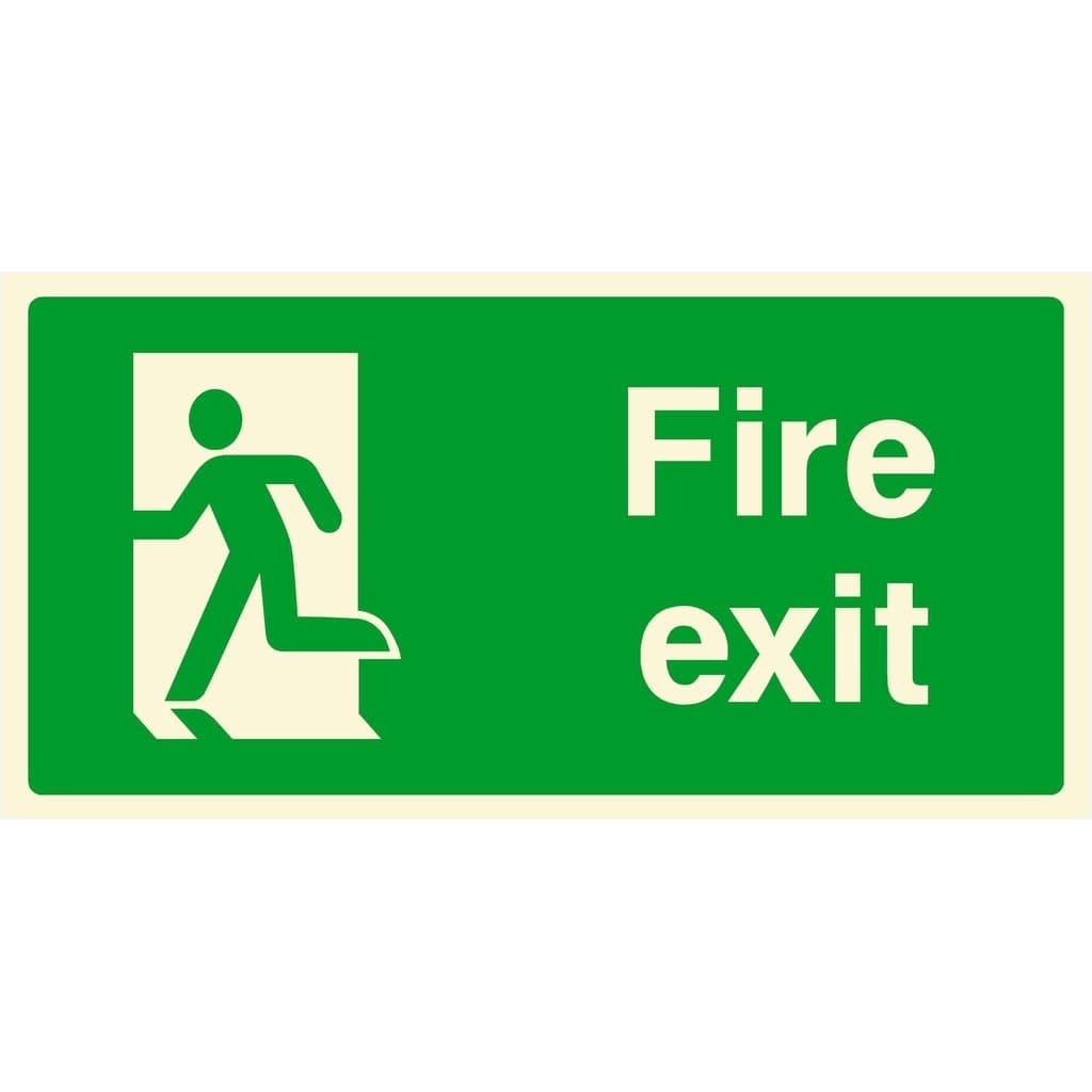 Glow In The Dark Fire Exit Left