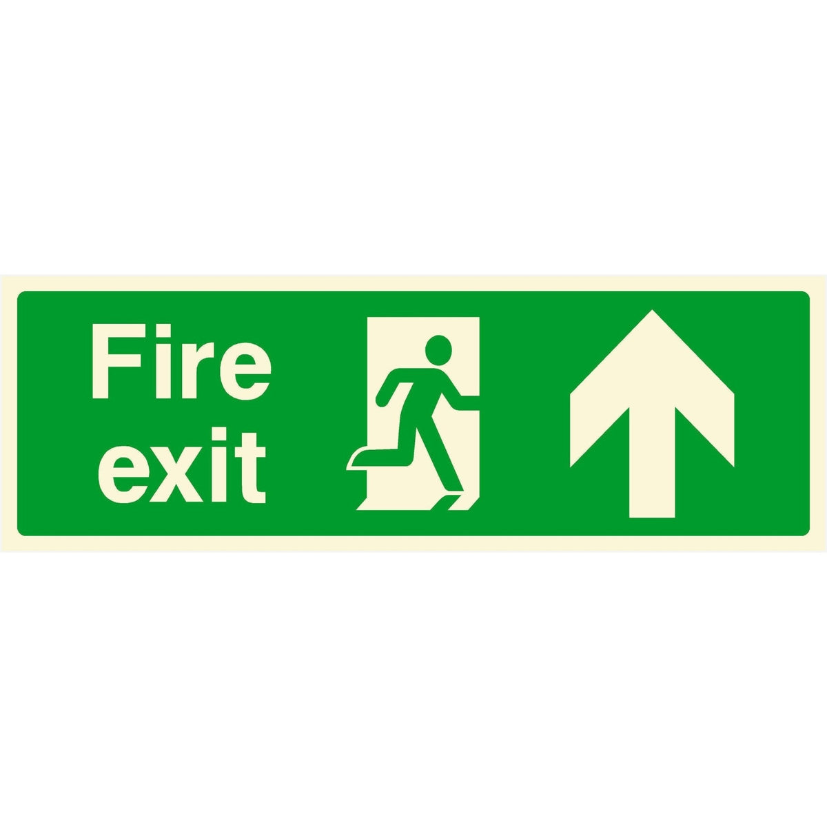 Glow In The Dark Fire Exit Sign Up Arrow