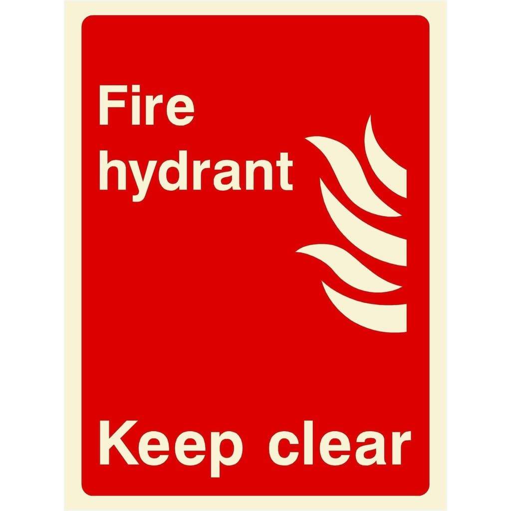 Glow In The Dark Fire Hydrant Keep Clear Sign