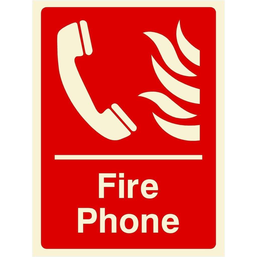 Glow In The Dark Fire Phone Sign