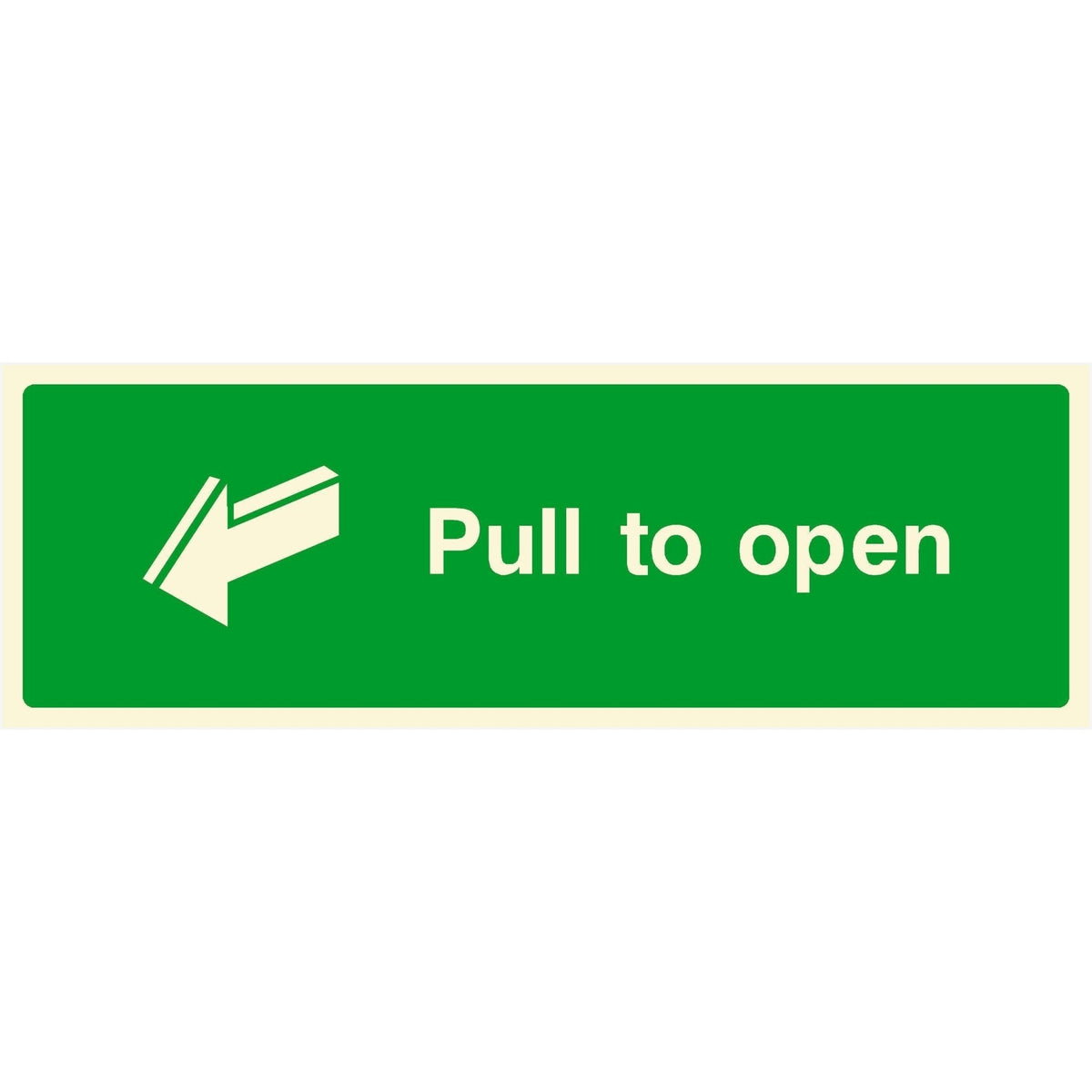 Glow In The Dark Pull To Open Sign
