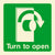 Glow In The Dark Turn To Open Right Sign