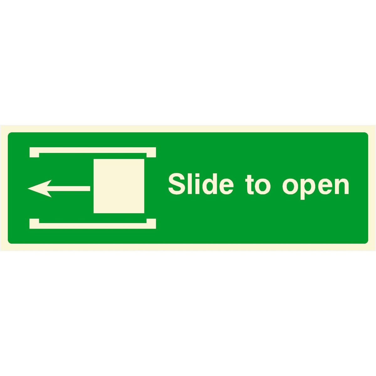 Glow Slide To Open Left Sign