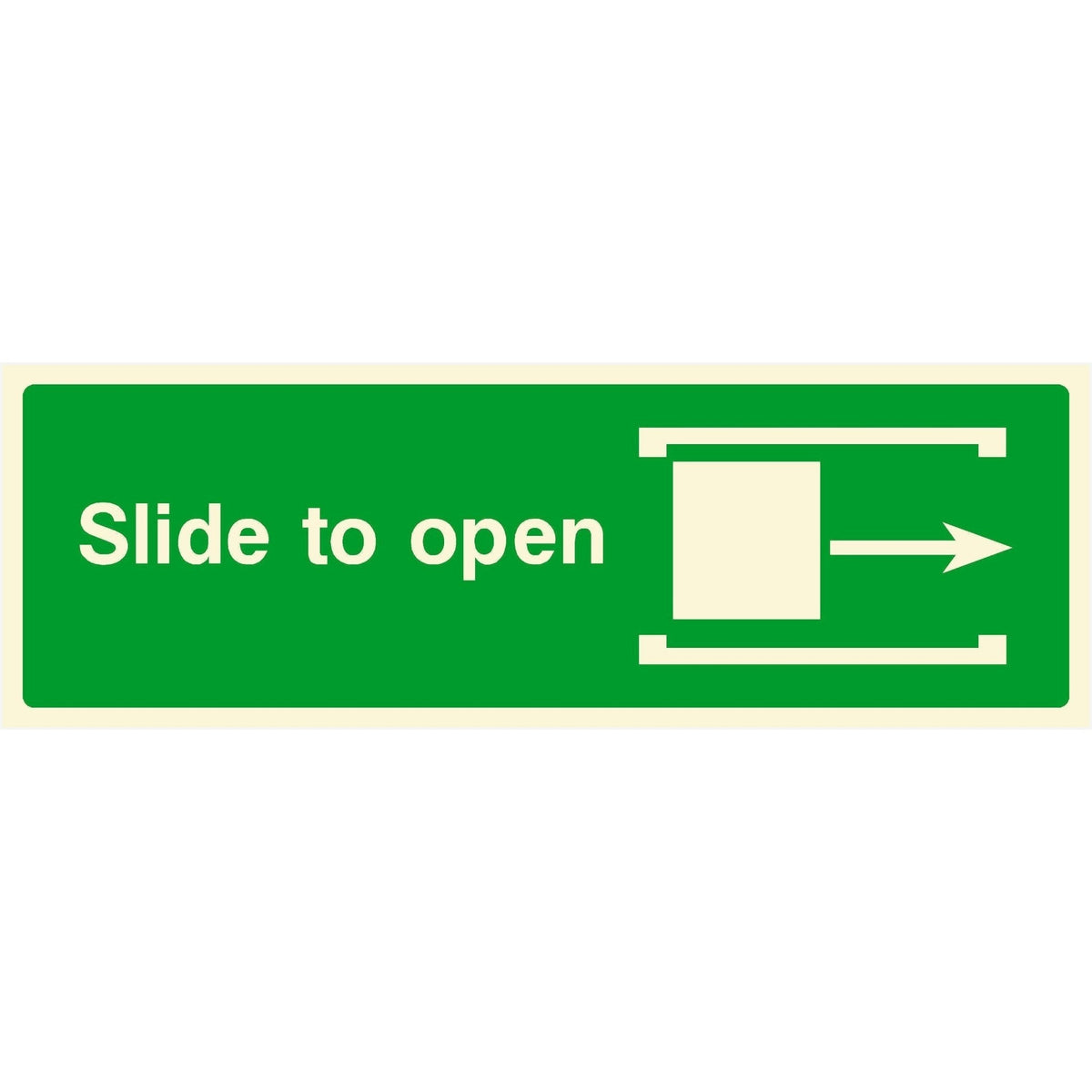 Glow Slide To Open Right Sign