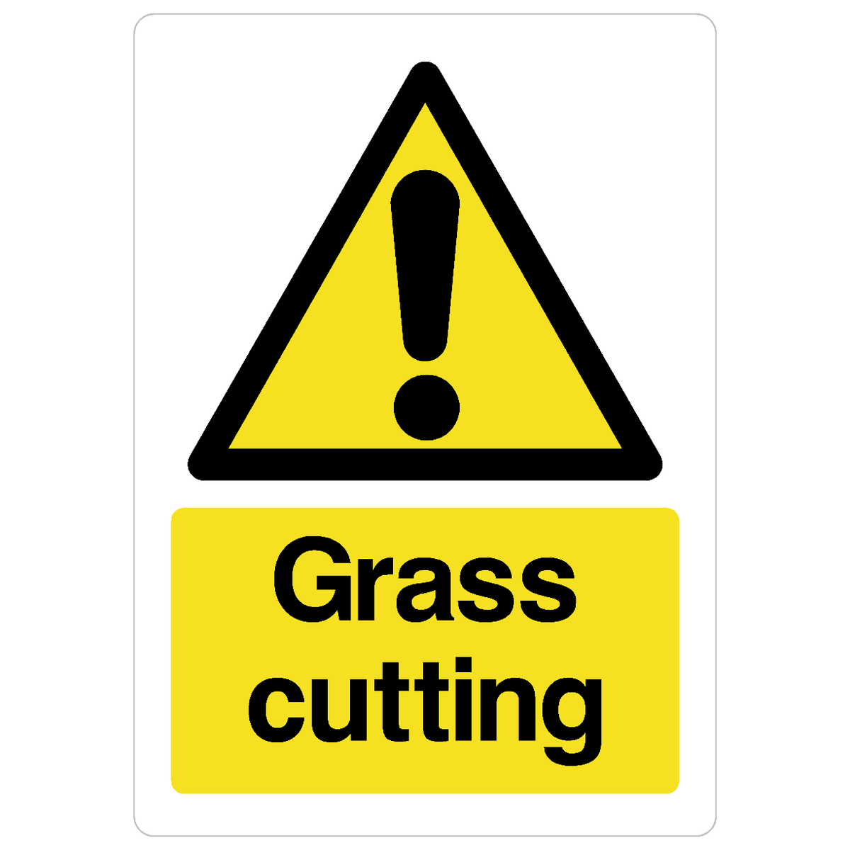 Grass Cutting Sign