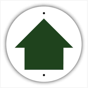 Green Arrow Waymarker sign