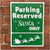 Green Parking Reserved For Santa Sign