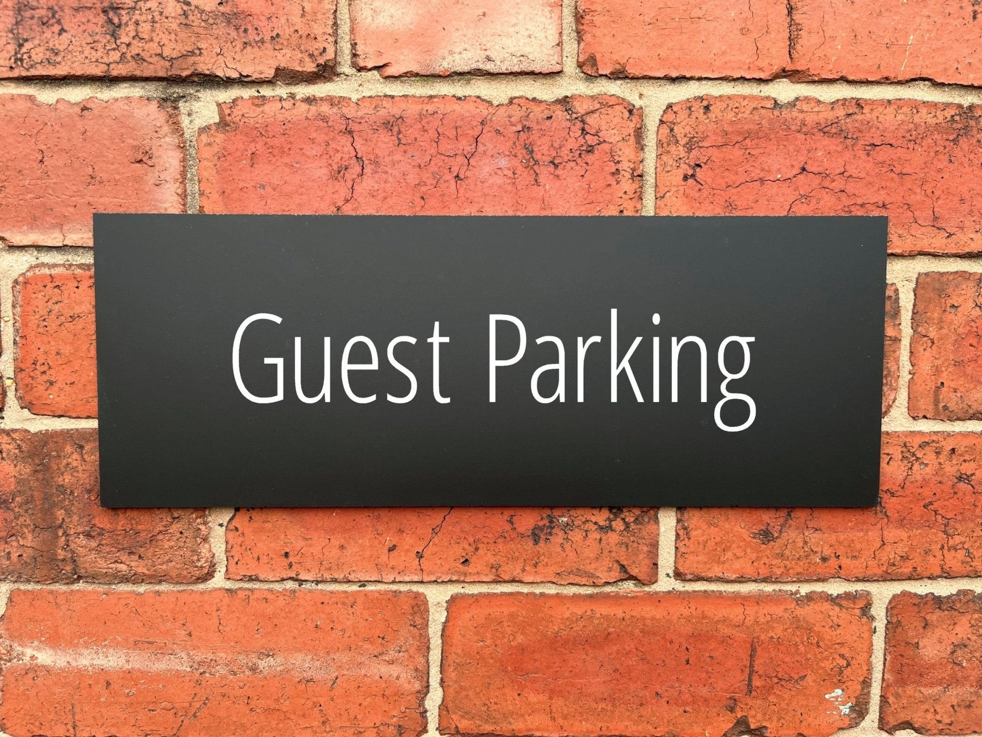 Guest Parking Sign Midnight Black Landscape