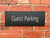 Guest Parking Sign Midnight Black Landscape