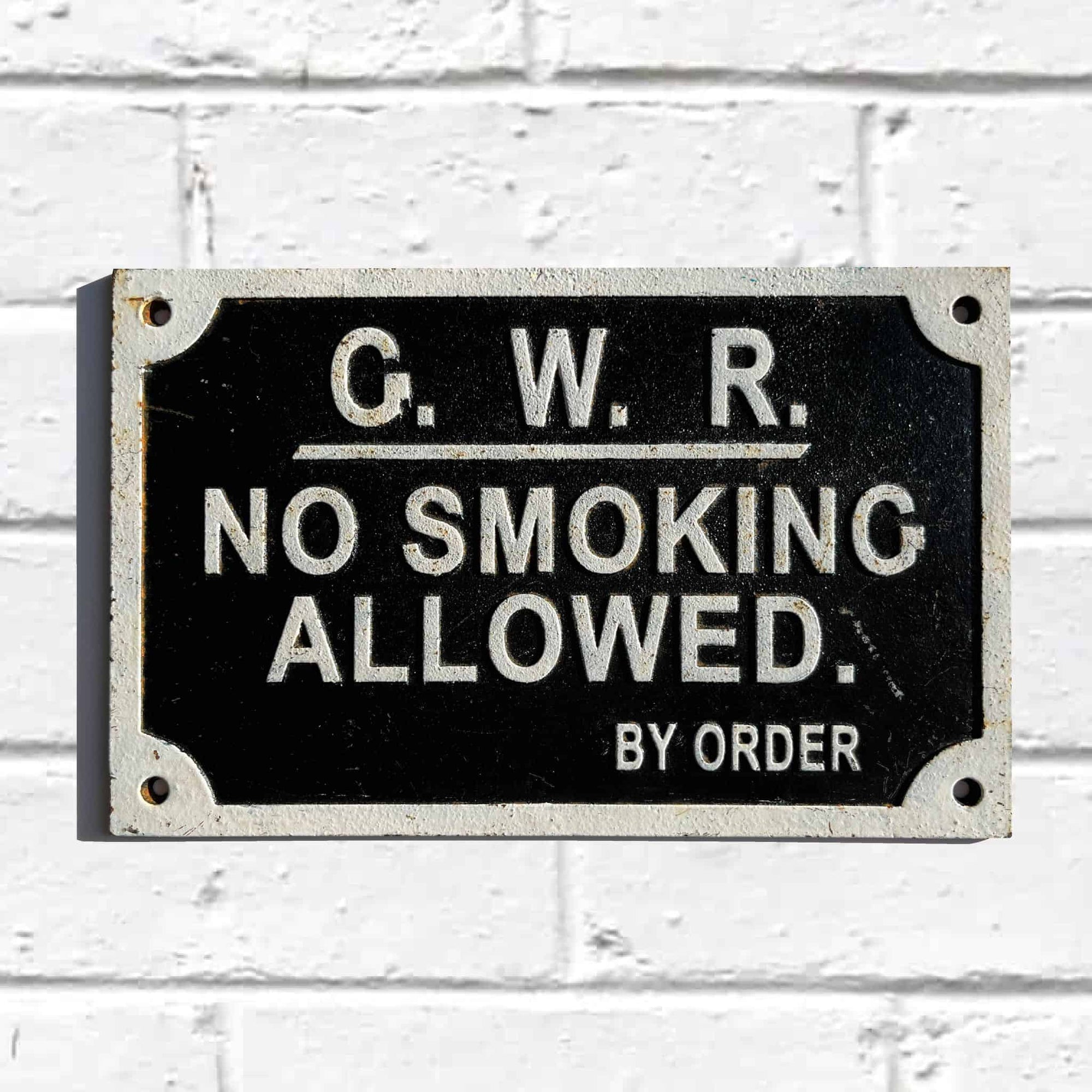 GWR No Smoking Metal Cast Iron Replica Sign