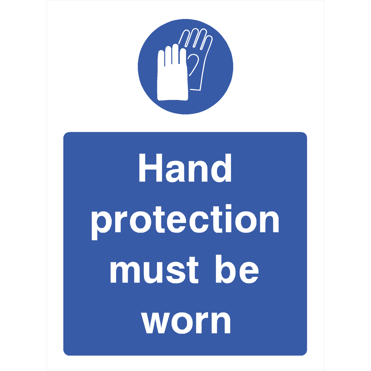 Hand Protection Must Be Worn Sign