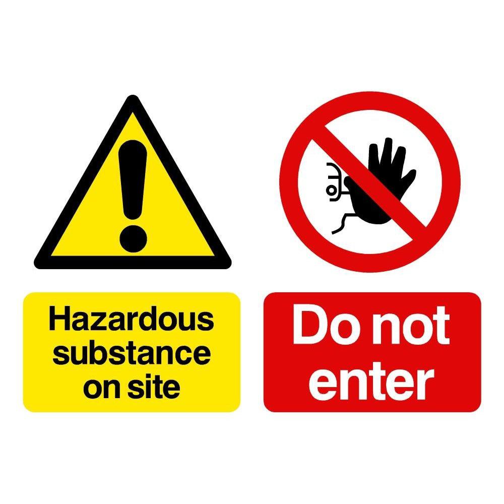 Hazardous Substance On Site Do Not Enter Sign