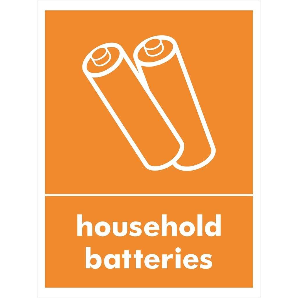 Household Batteries Recycling Sign