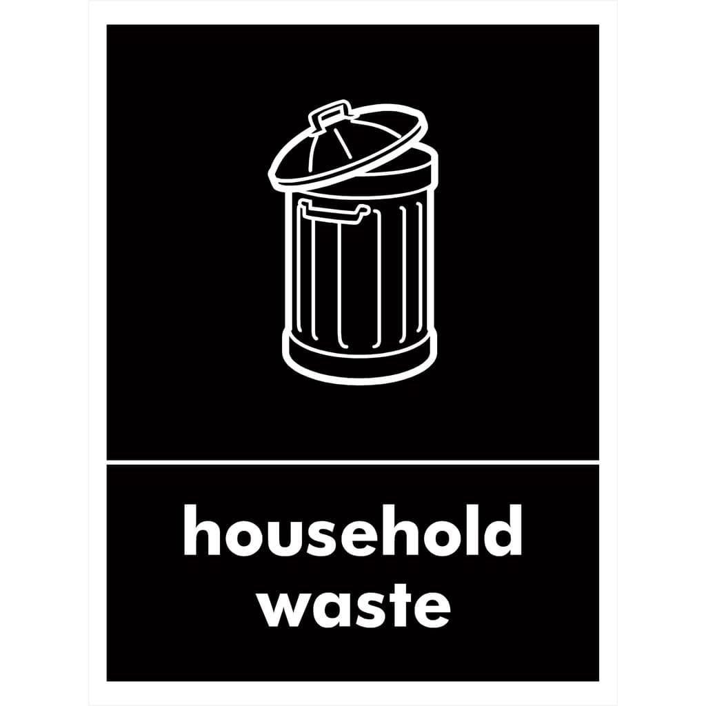 Household Waste Recycling Sign