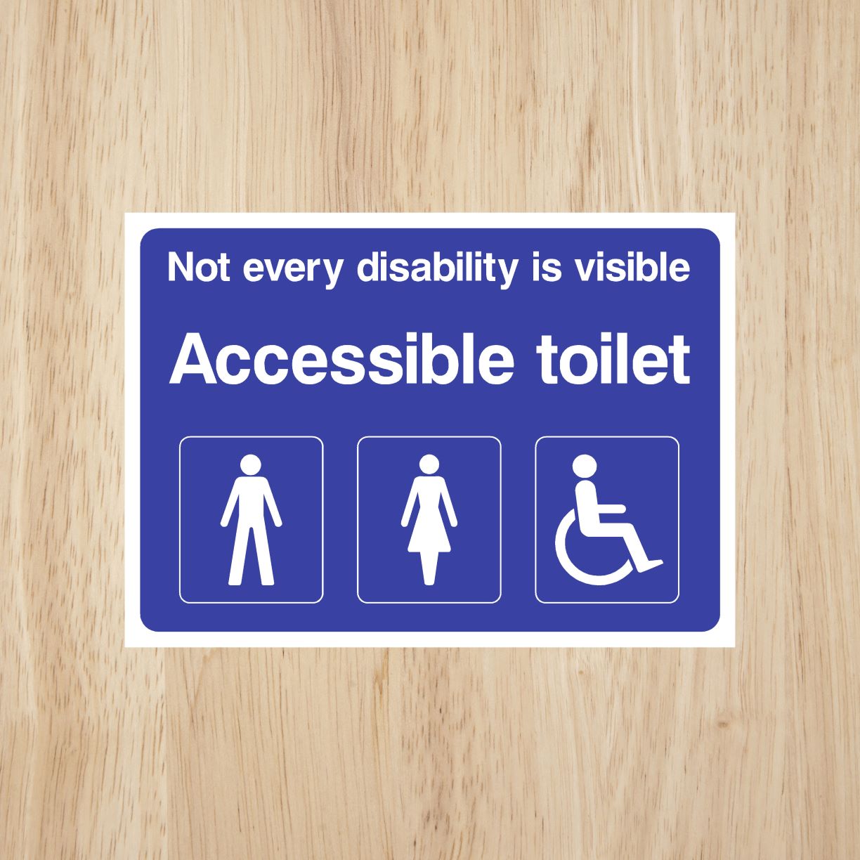 Inclusive Accessible Toilet Sign