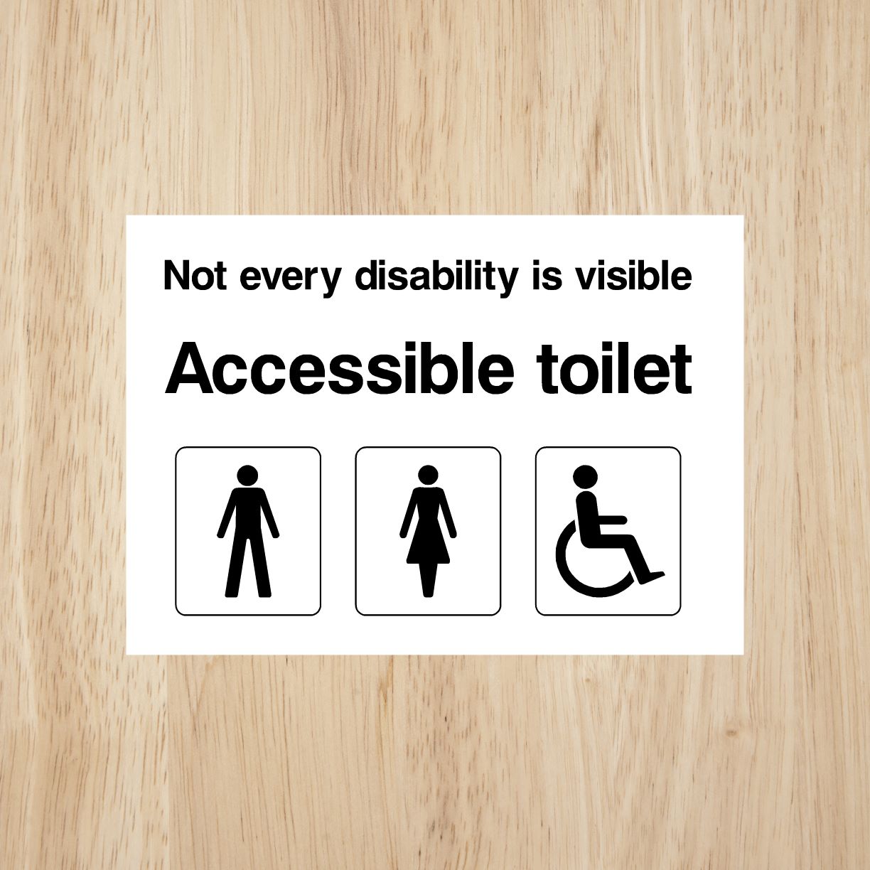 Inclusive Accessible Toilet Sign