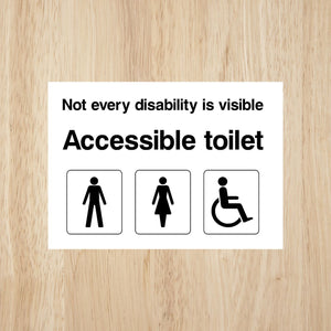 Inclusive Accessible Toilet Sign